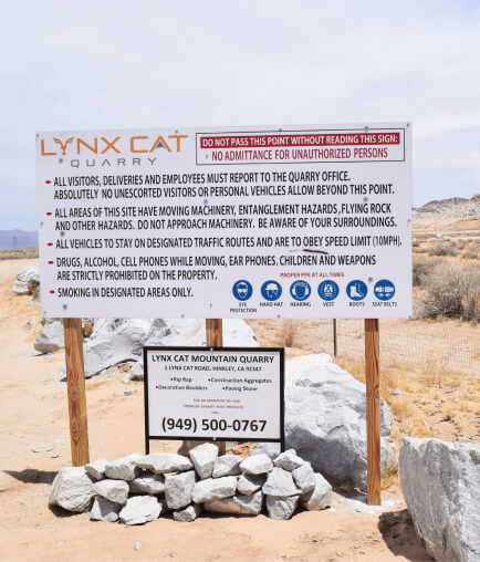 Quarry Sign